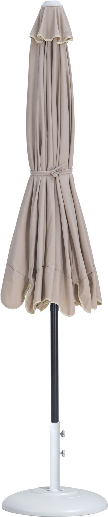Amalfi - Patio Umbrella - White Base / Black Pole