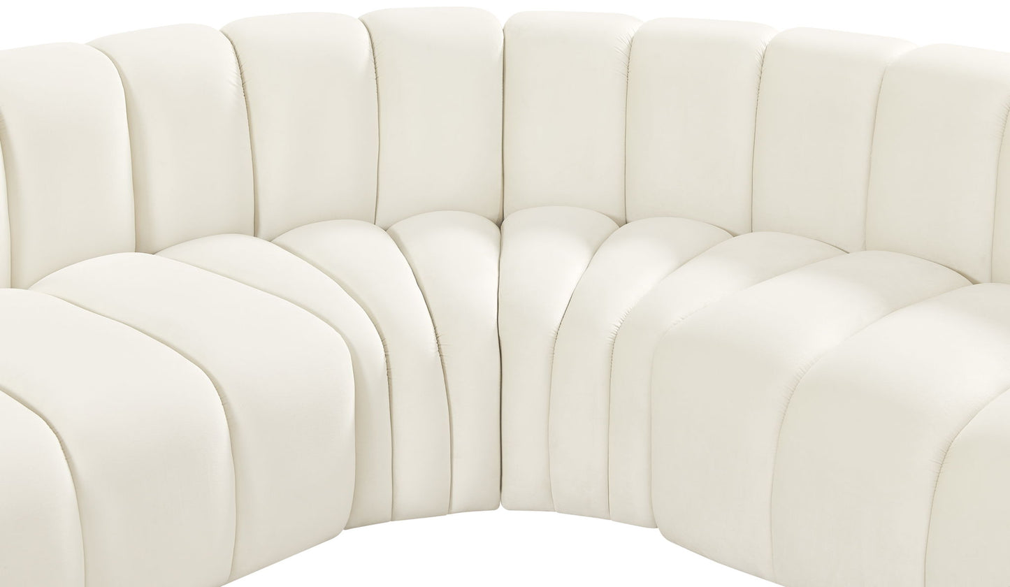 Arc - Velvet 6 Piece U-Shaped Modular Sofa