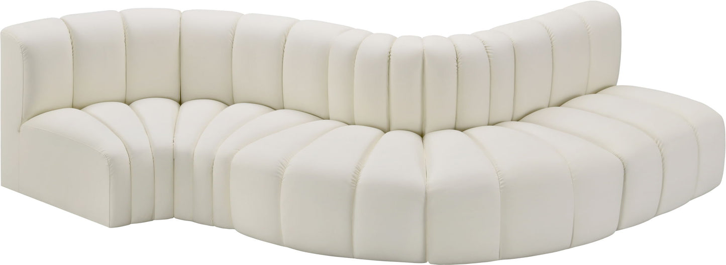 Arc - Faux Leather 5 Piece Modular Sofa