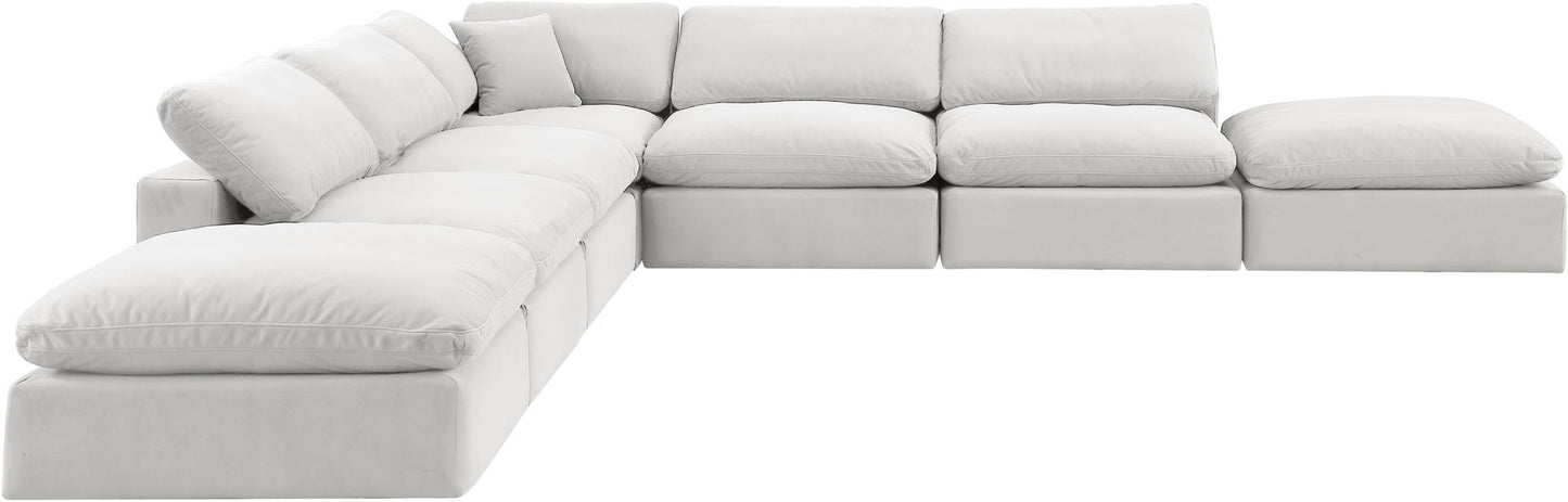 Comfy - 7 Piece Velvet Modular Corner Sectional