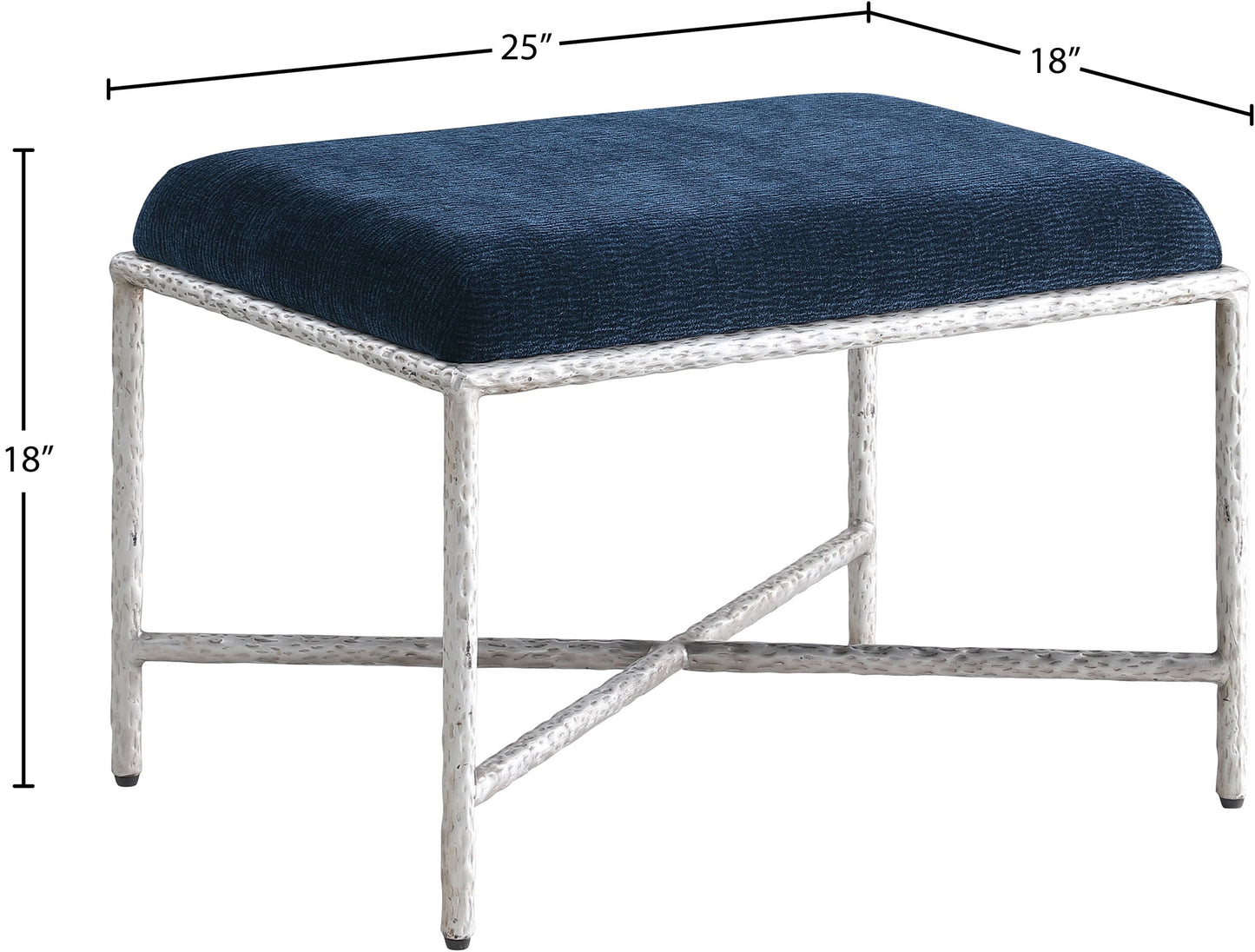 Valley - Bench With Silver Frame
