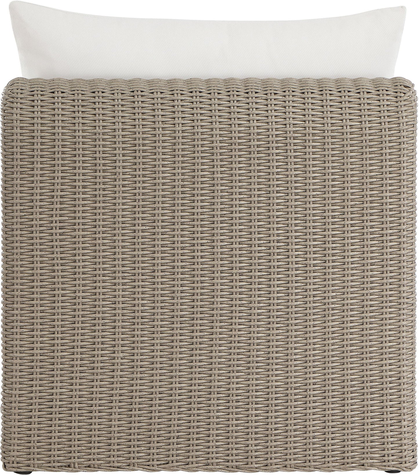 Seacrest - Olefin Water Resistant Fabric And Wicker Outdoor Patio Armless Chair
