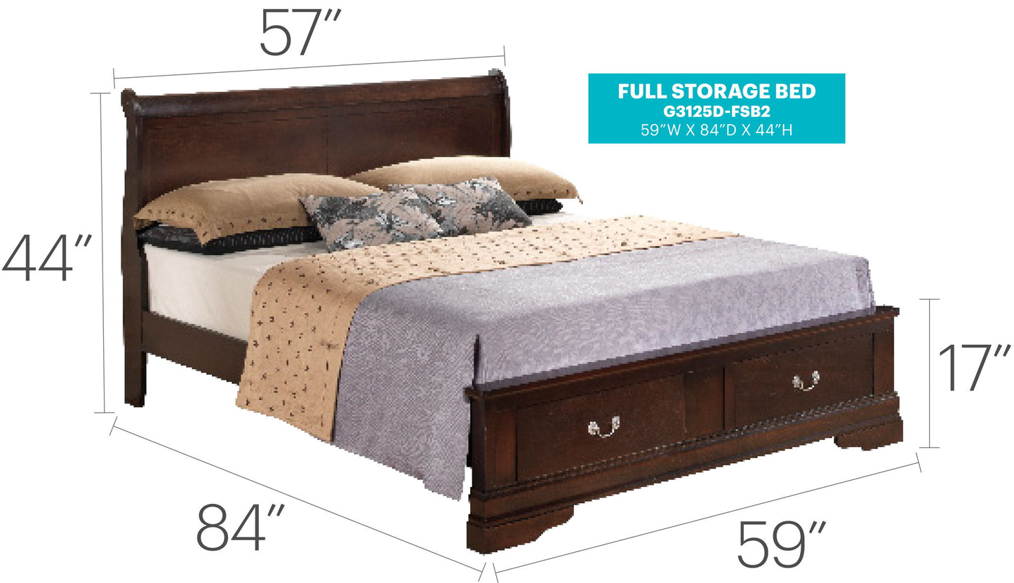 Glory Furniture - Louis Phillipe - Storage Bed