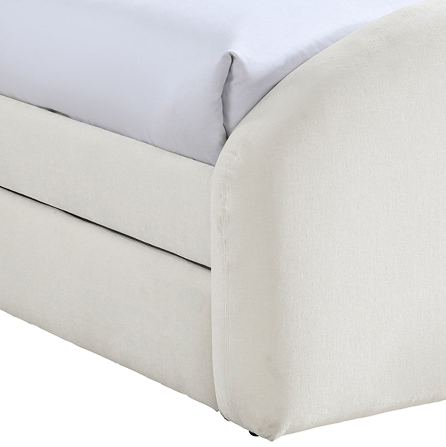 Andaz - Chenille Fabric Upholstered Trundle Bed