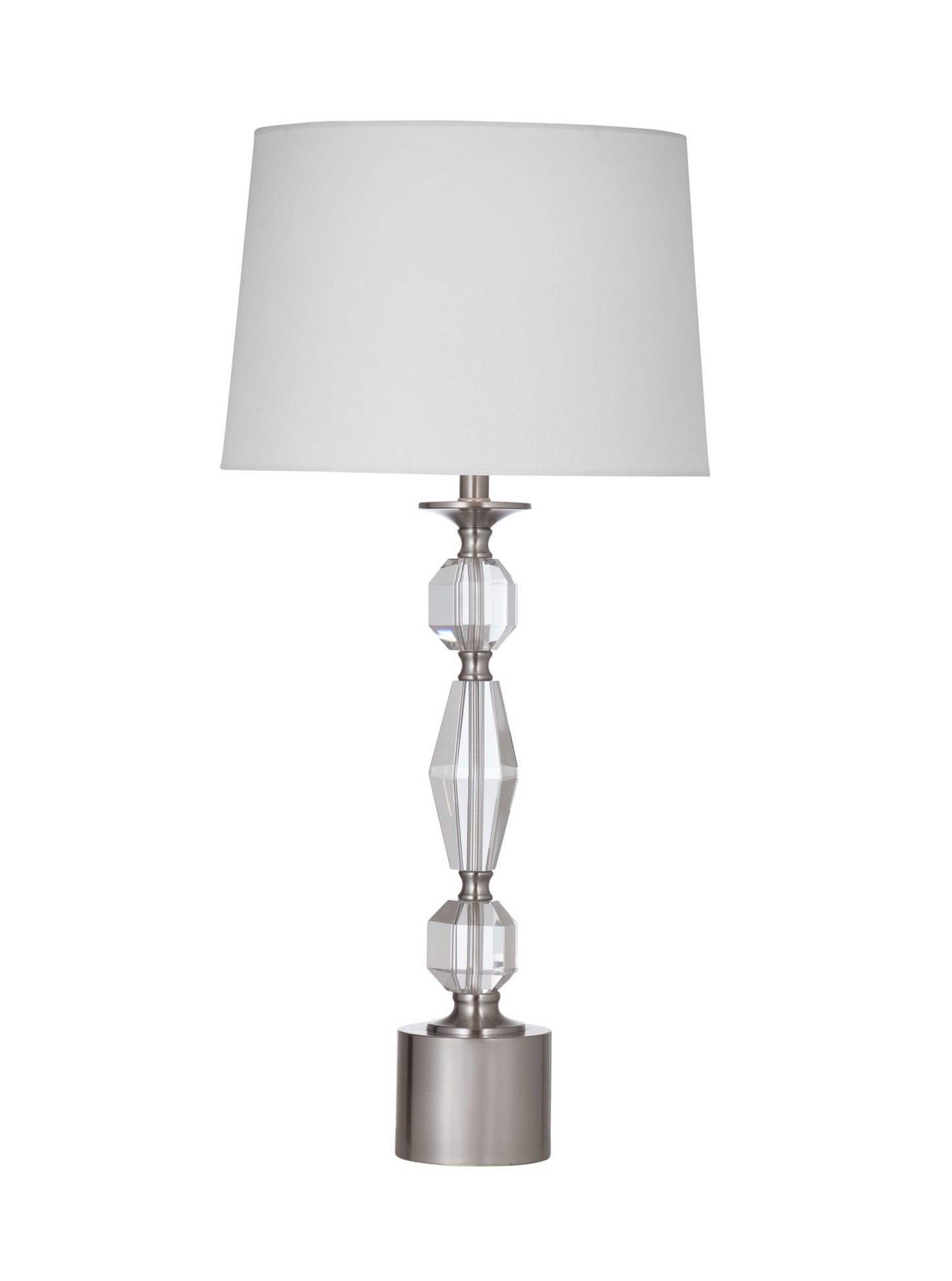 Bella - Table Lamp - Clear / Brushed Silver