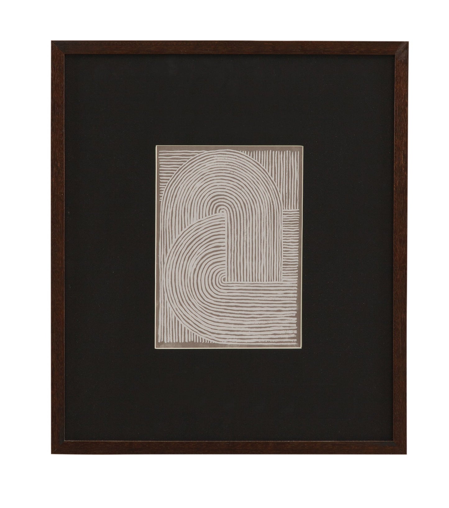 Neutral Strokes IV Framed Print - Black