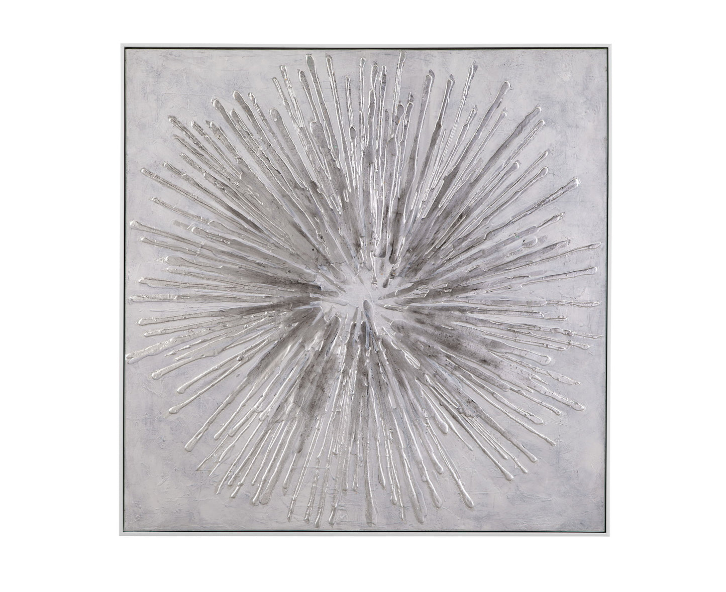 Energy Burst Canvas Art - Pearl Silver