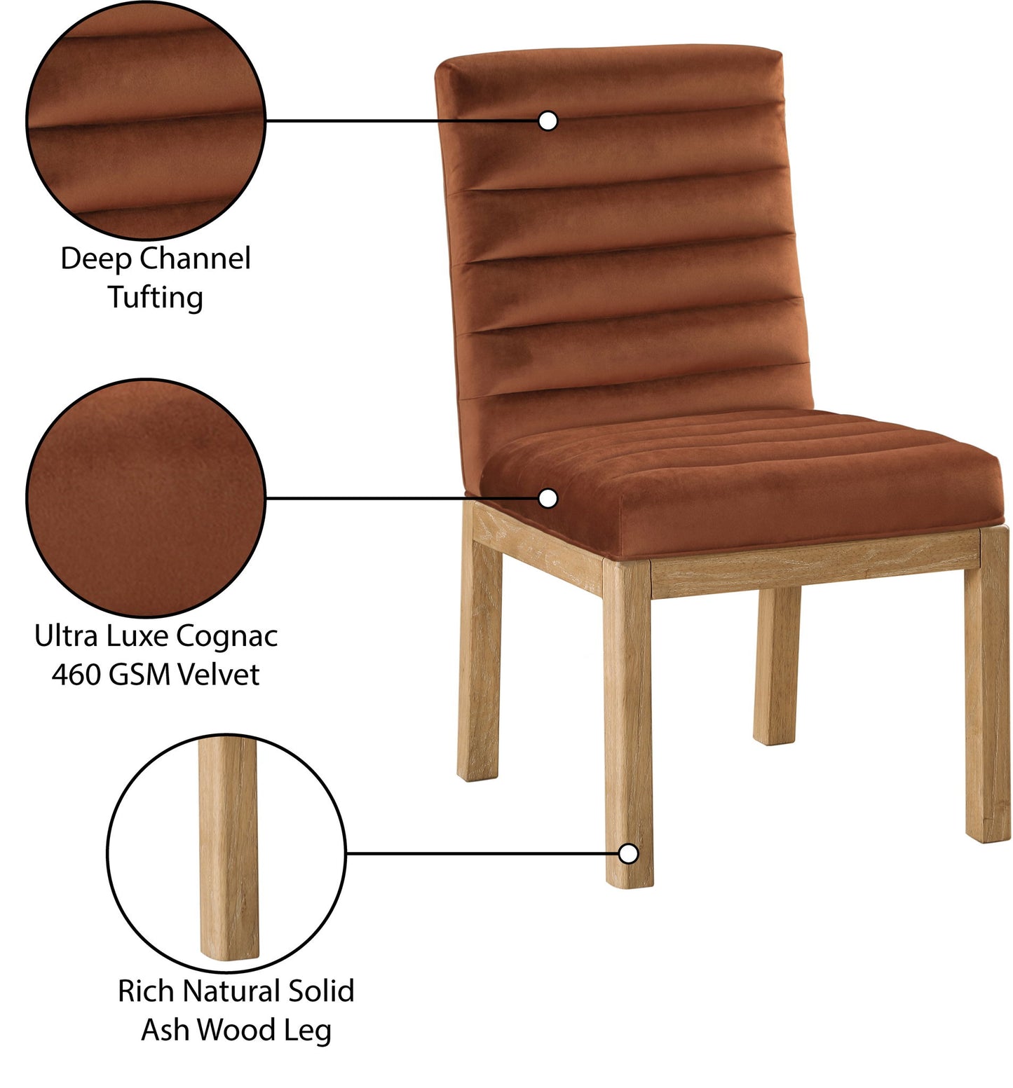 Evelyn - Dining Chair With Natural Legs