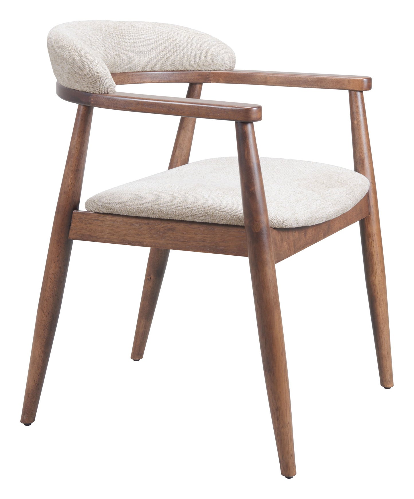 Goka - Dining Chair - Beige / Walnut