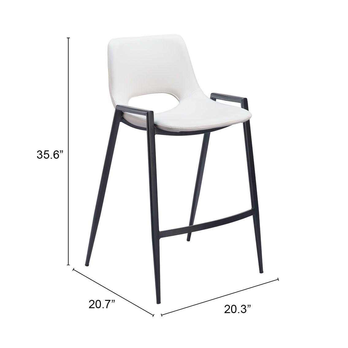 Desi - Counter Chair With Black Legs (Set of 2)