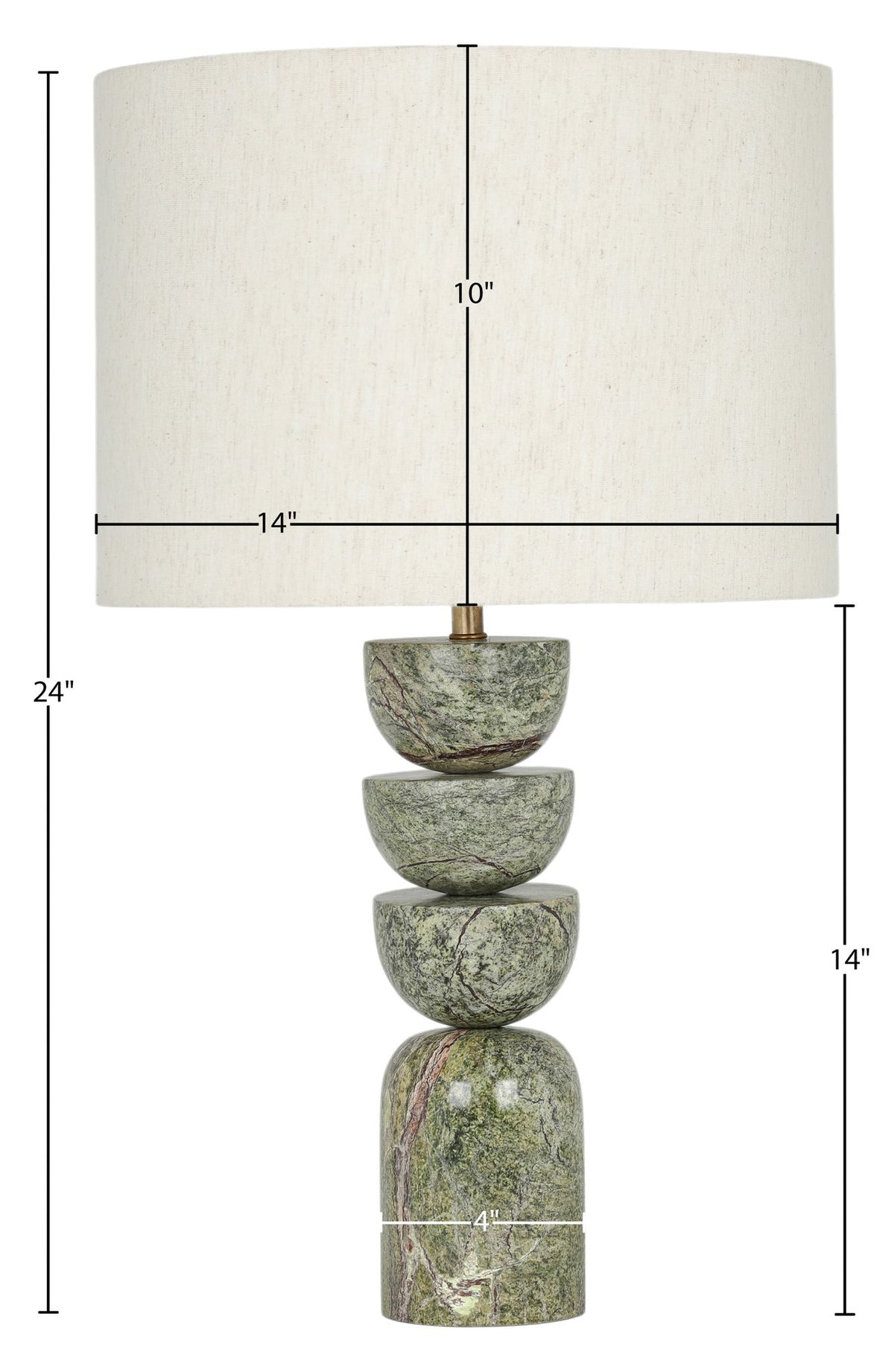 Opus - Linen Textured Fabric And Brass Table Lamp