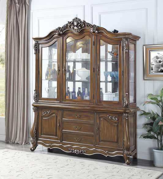 Latisha - Buffet & Hutch - Antique Oak