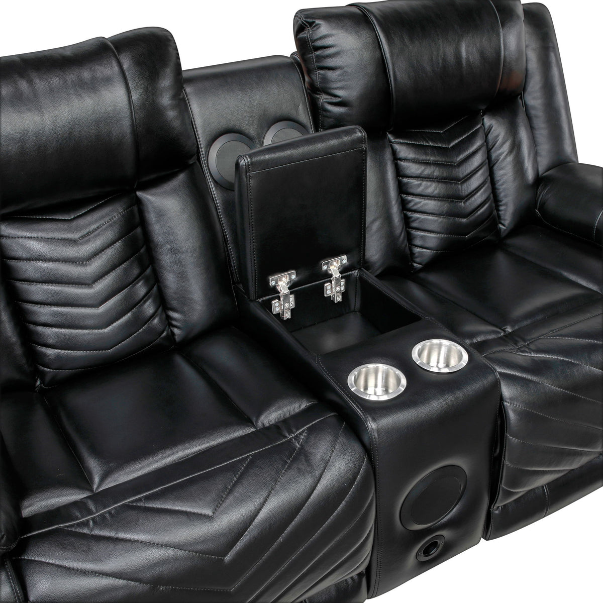 Glory Furniture - Sensa - Power Reclining Loveseat With Bluetooth Speaker And LED Belt
