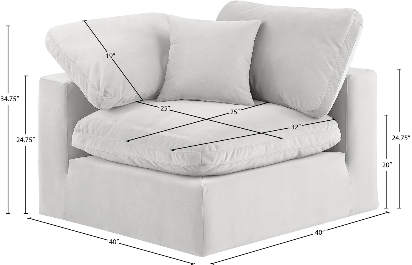 Comfy - Velvet Corner Chair