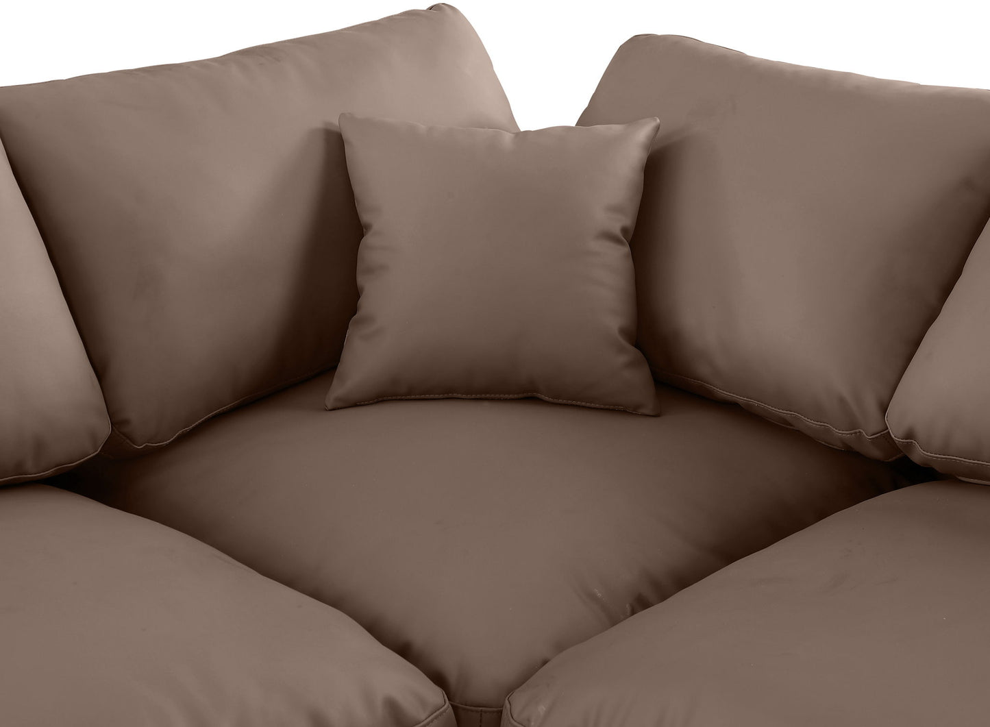 Comfy - 7 Piece Faux Leather Modular Corner Sectional