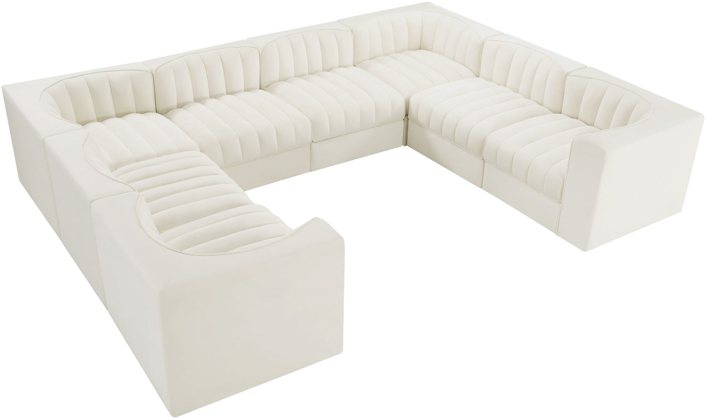Rummi - Velvet Performance Fabric Upholstered Modular Sectional