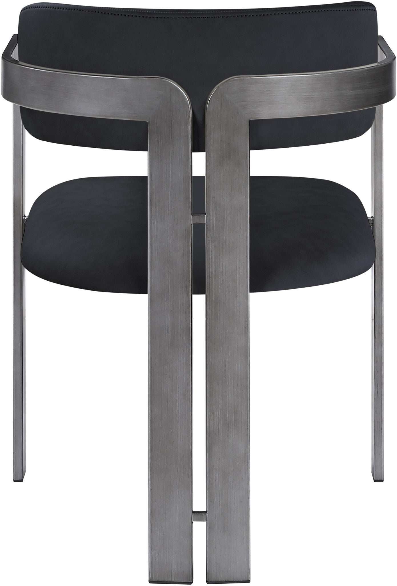 Aurum - Vegan Leather Upholstered Dining Chair With Gray Base (Set of 2)
