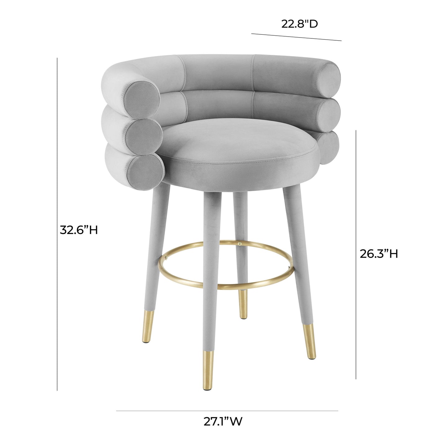 Betty - Velvet Counter Stool
