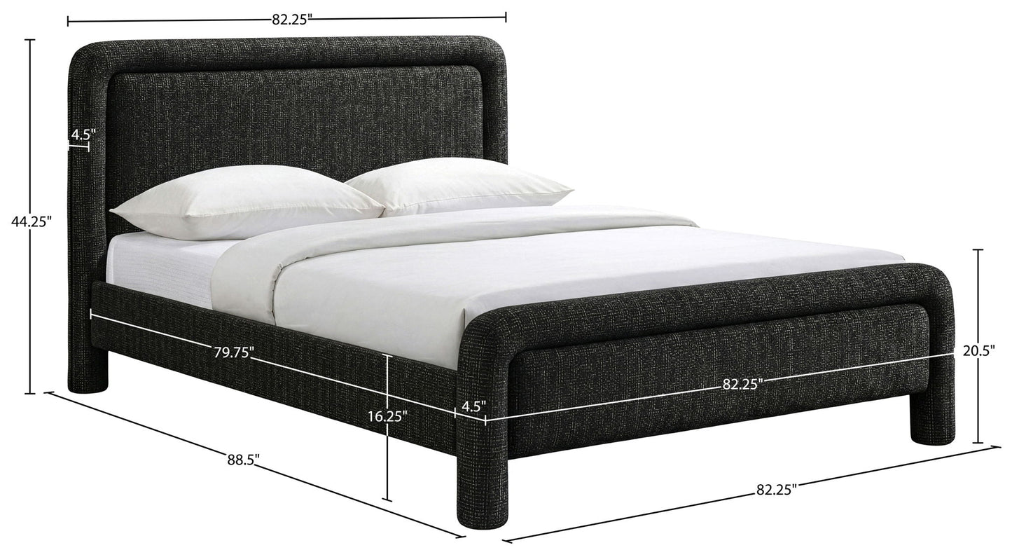 Baylor - Fabric With Interwoven Chenille Upholstered Bed