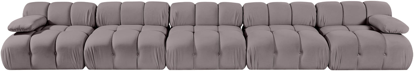 Orin - Velvet 5 Piece Modular Armless Sofa
