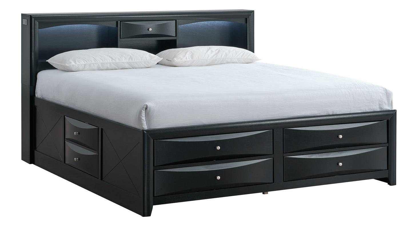 Glory Furniture - Marilla - Storage Bed With Lighting