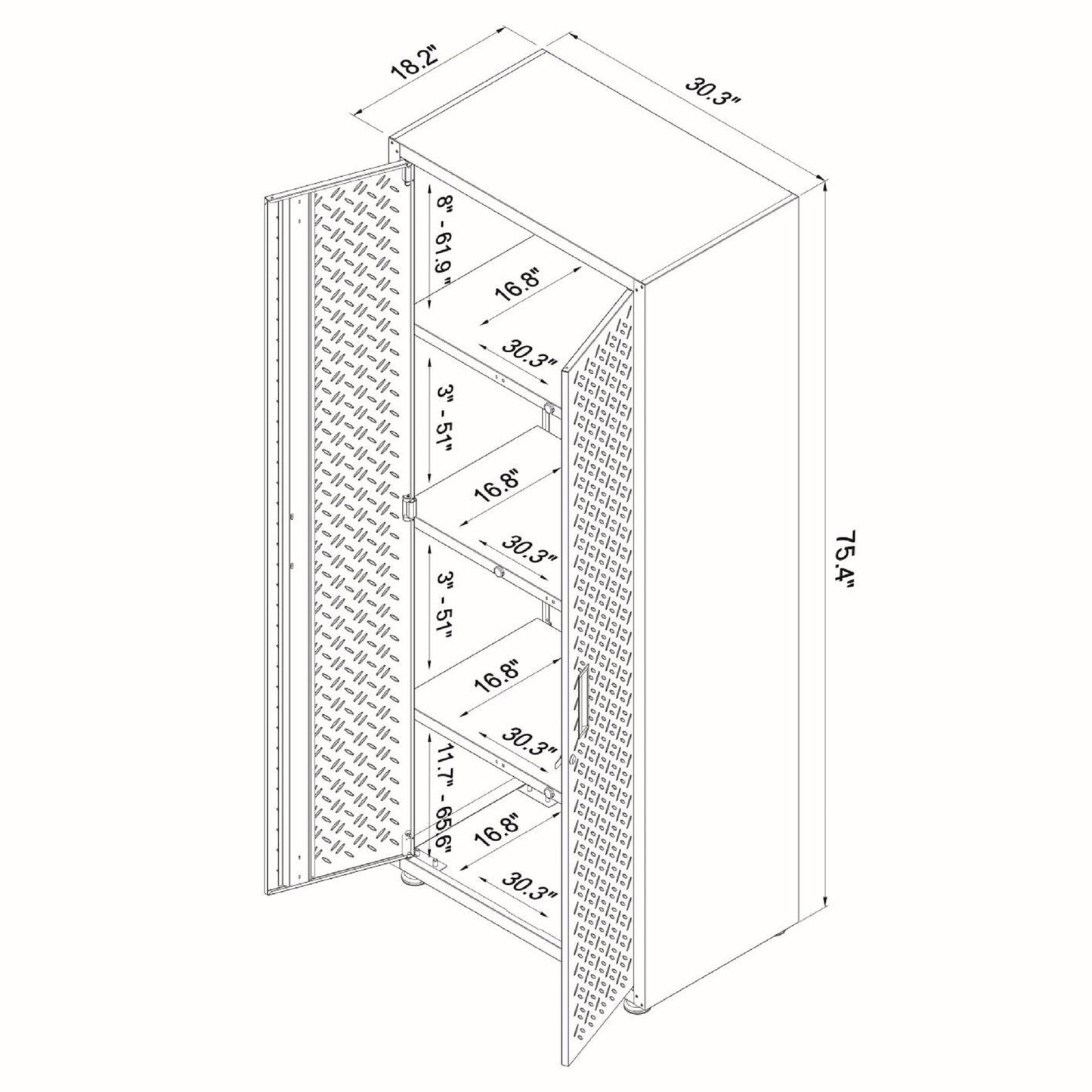 Manhattan Fortress - Tall Garage Cabinet