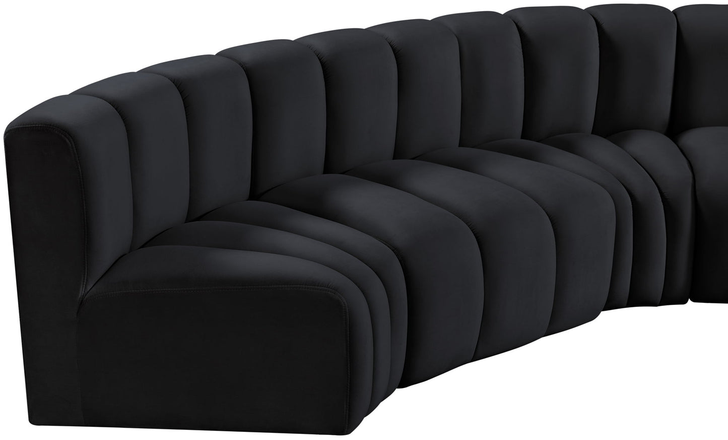 Arc - Velvet 7 Piece U-Shaped Modular Sofa