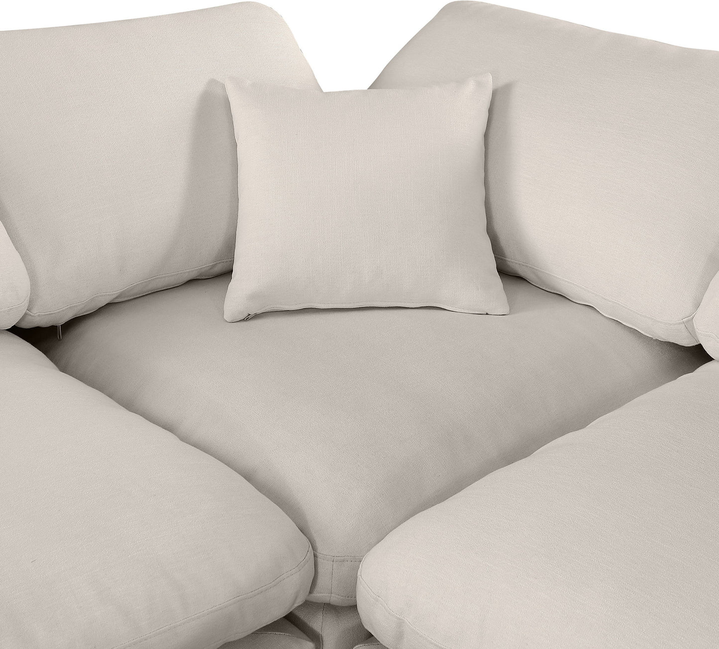 Comfy - 7 Piece Linen Modular Armless Sectional