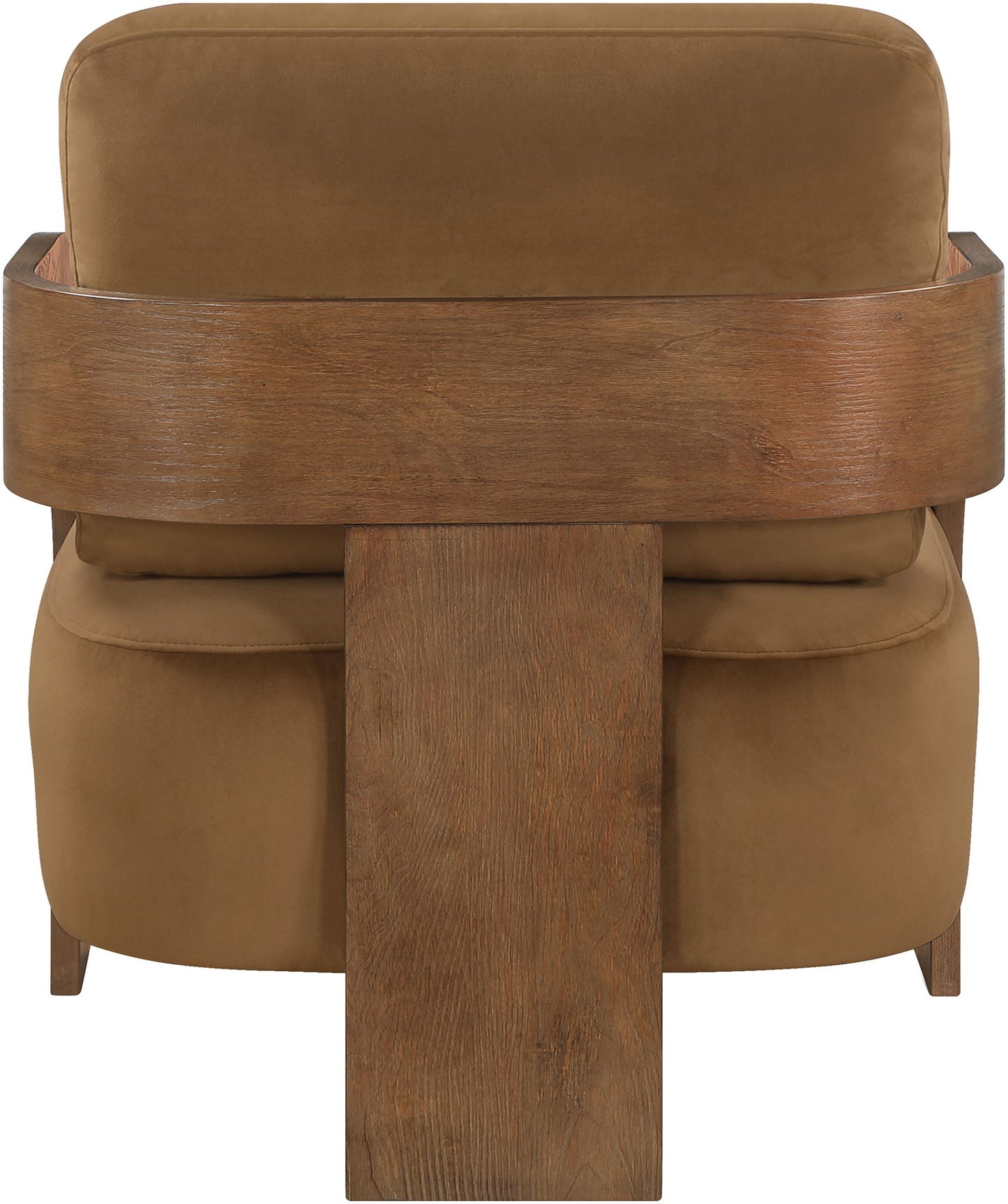 Cedra - Velvet Performance Fabric Upholstered Accent Chair - Brown Frame