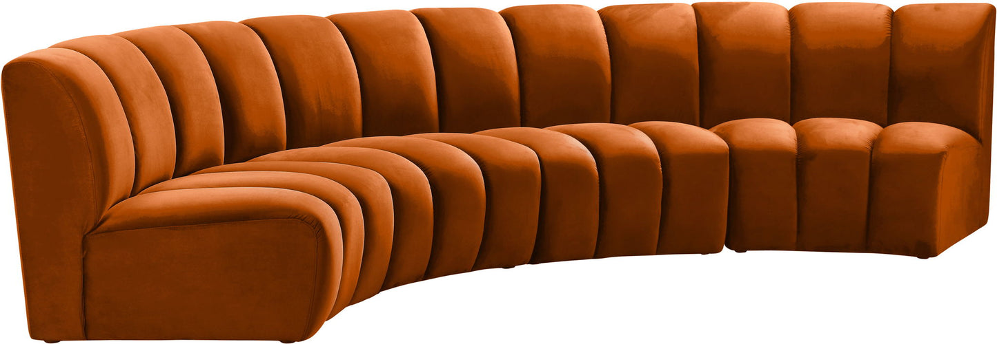 Infinity - 4 Piece Velvet Modular Sectional