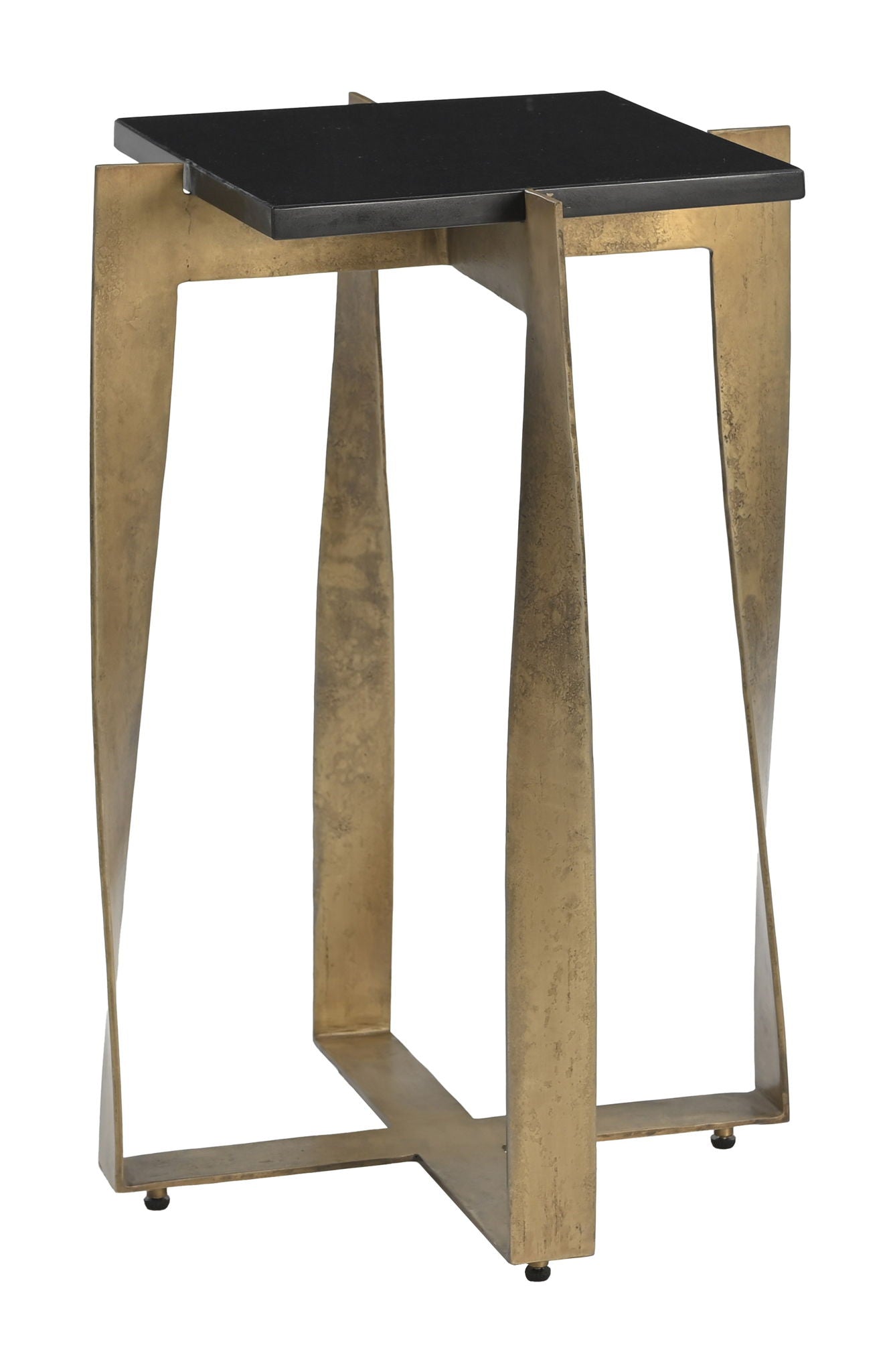 Noara - Accent Table - Black / Brass