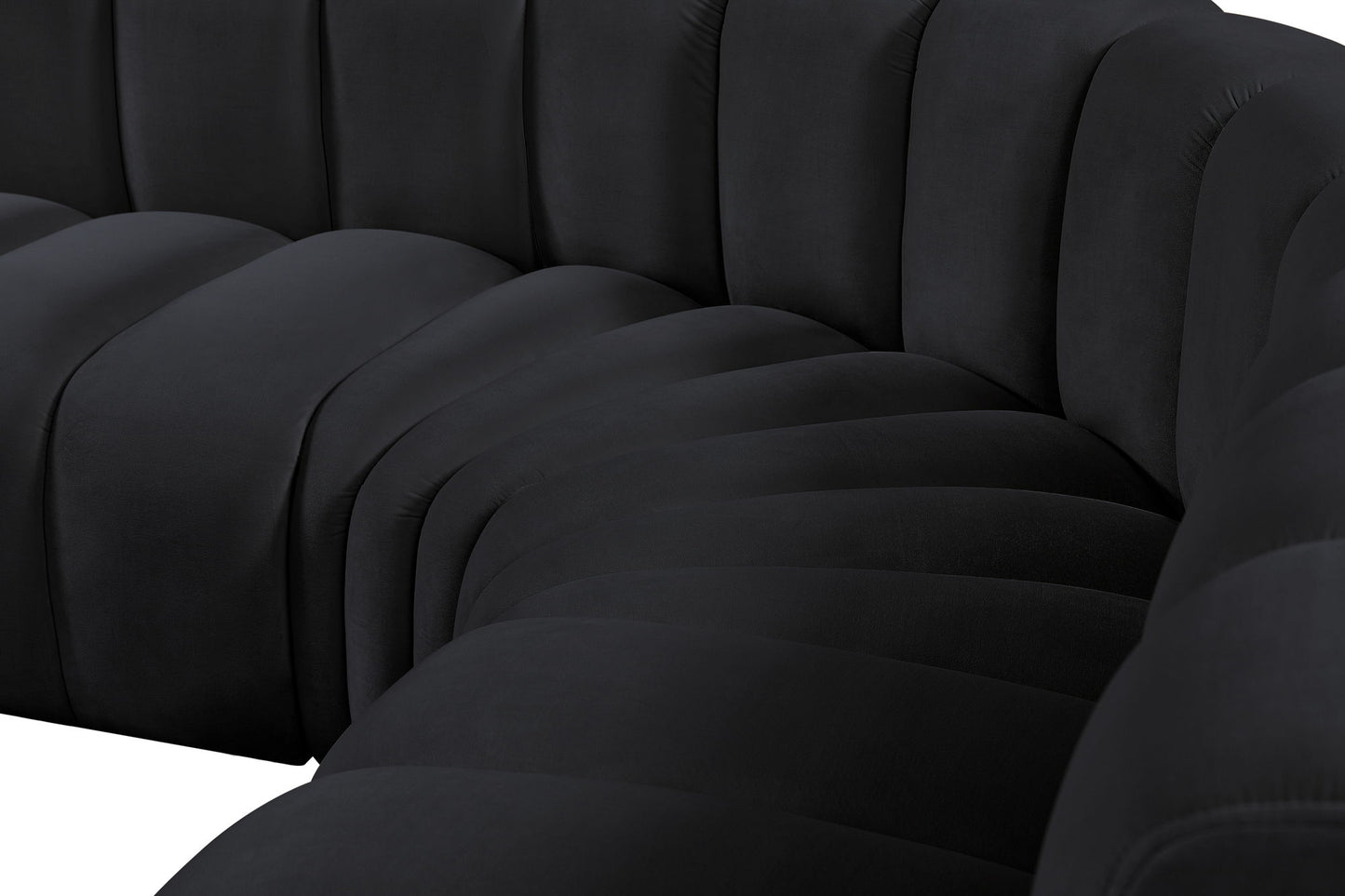 Arc - Velvet 7 Piece Corner Modular Sofa