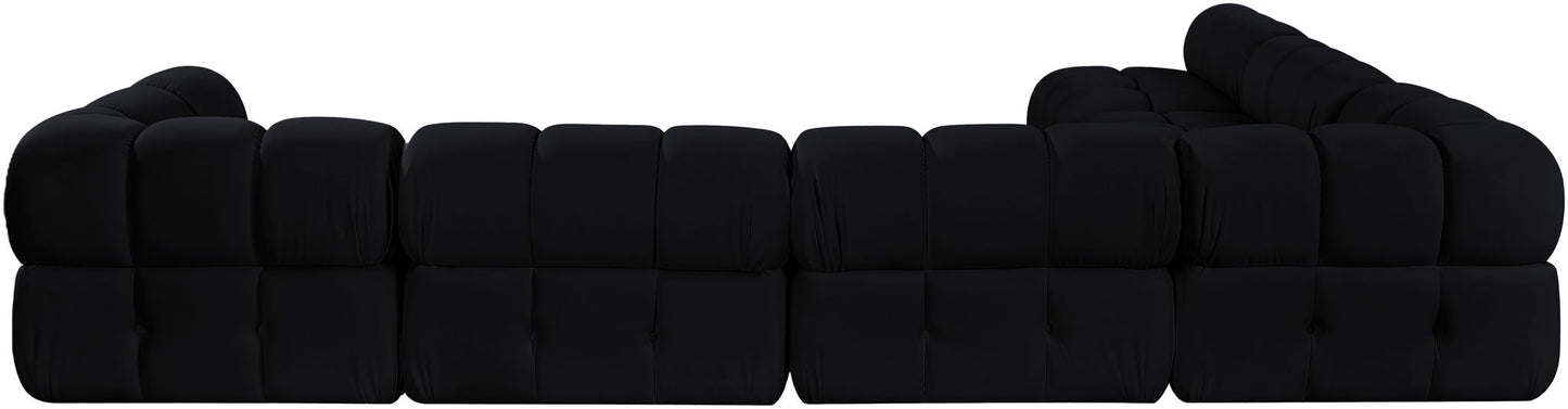 Orin - Velvet 6 Piece Modular L-Shaped Sectional