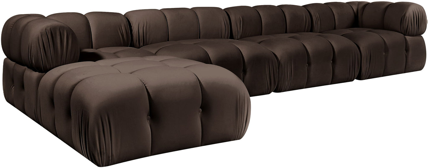 Orin - Fabric Velvet 5 Piece Modular Sectional