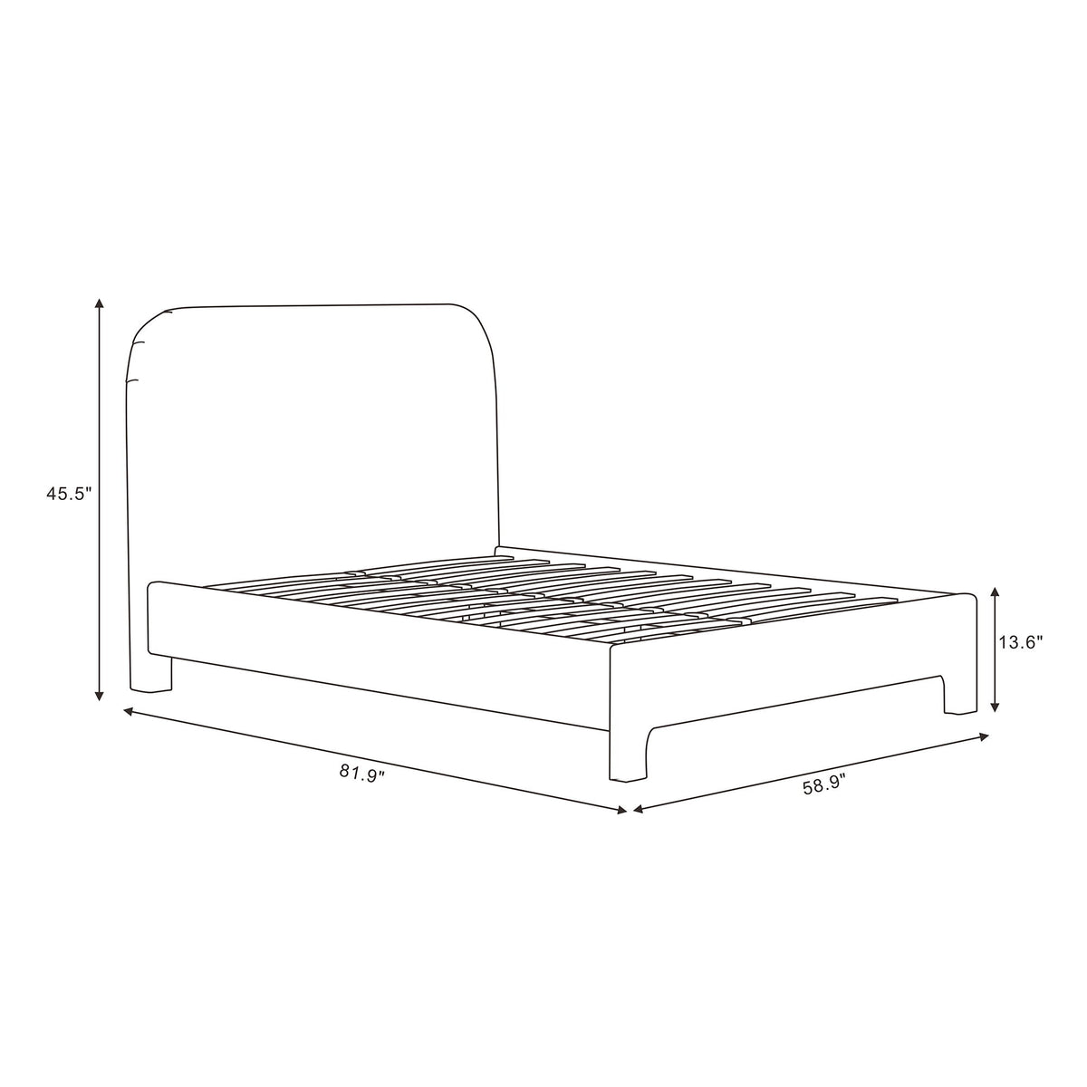 Layton - Rounded Corner Upholstered Bed