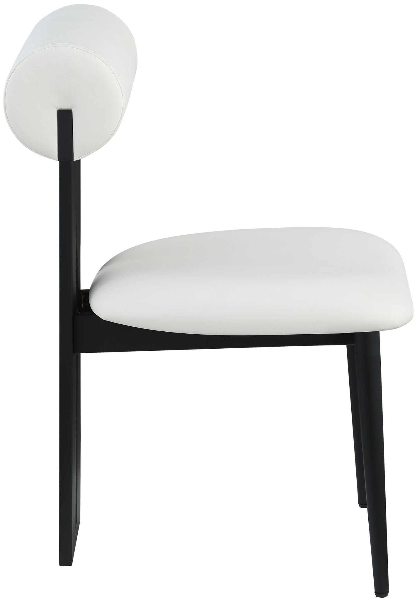 Dario - Faux Leather Dining Chair With Black Frame (Set of 2)