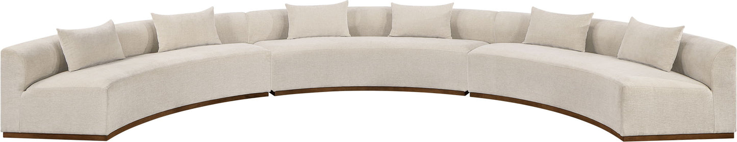 Avanti - Chenille Fabric Upholstered 3 Piece Modular Sectional