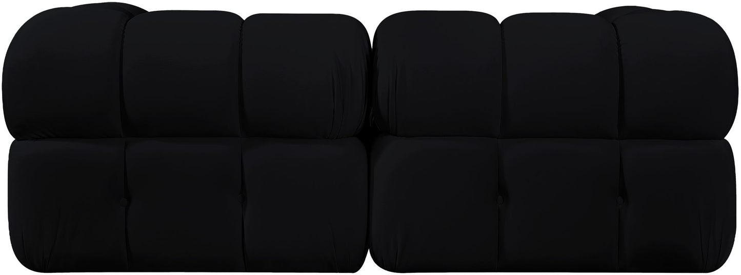 Orin - Velvet Performance Fabric Upholstered 2 Piece Modular Sofa (2 Corner Chairs)