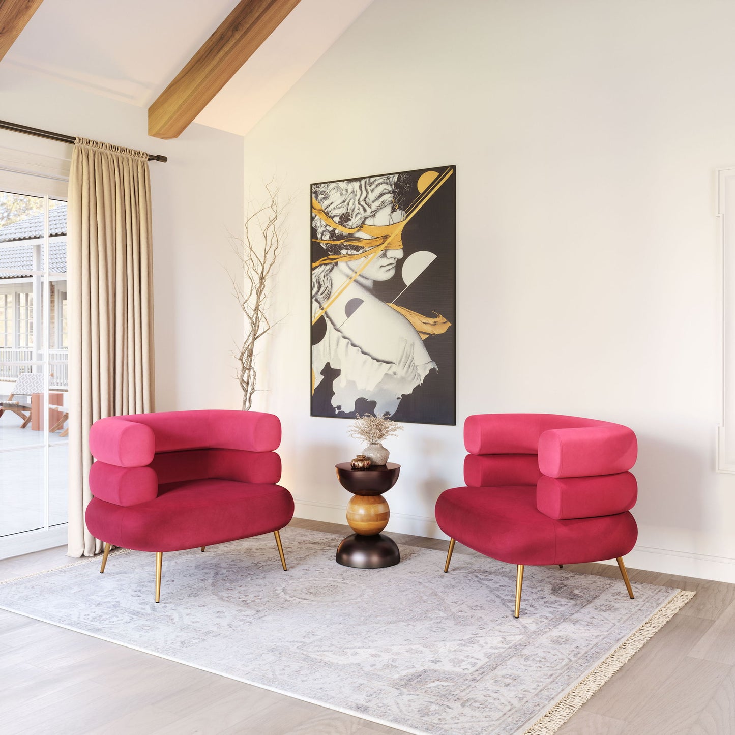 Arish - Accent Chair - Red