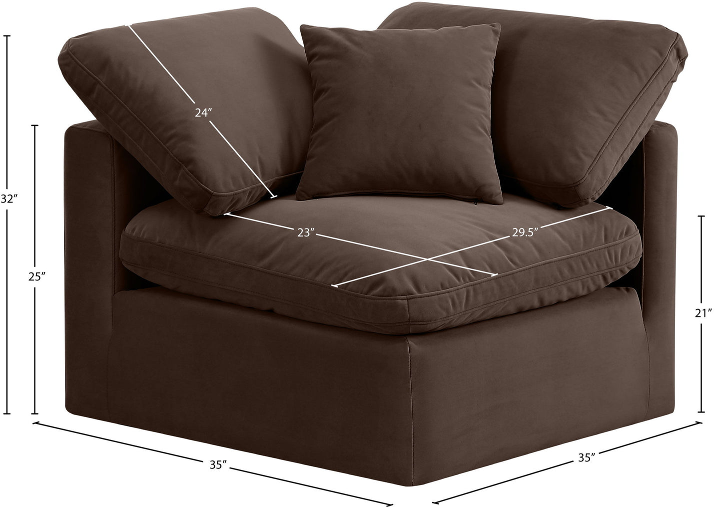 Indulge - Velvet Corner Chair