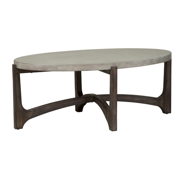 Cascade - Oval Cocktail Table - Wirebrush Rustic Brown