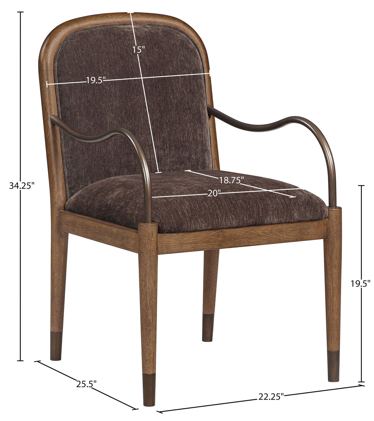 Cambria - Fabric Upholstered Dining Arm Chair