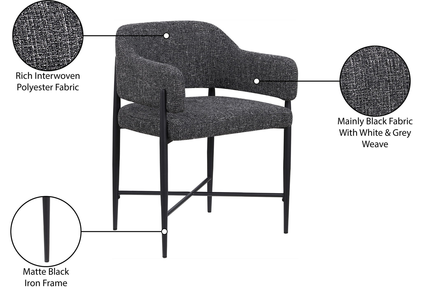 Dame - Fabric Upholstered Dining Chair (Set of 2)