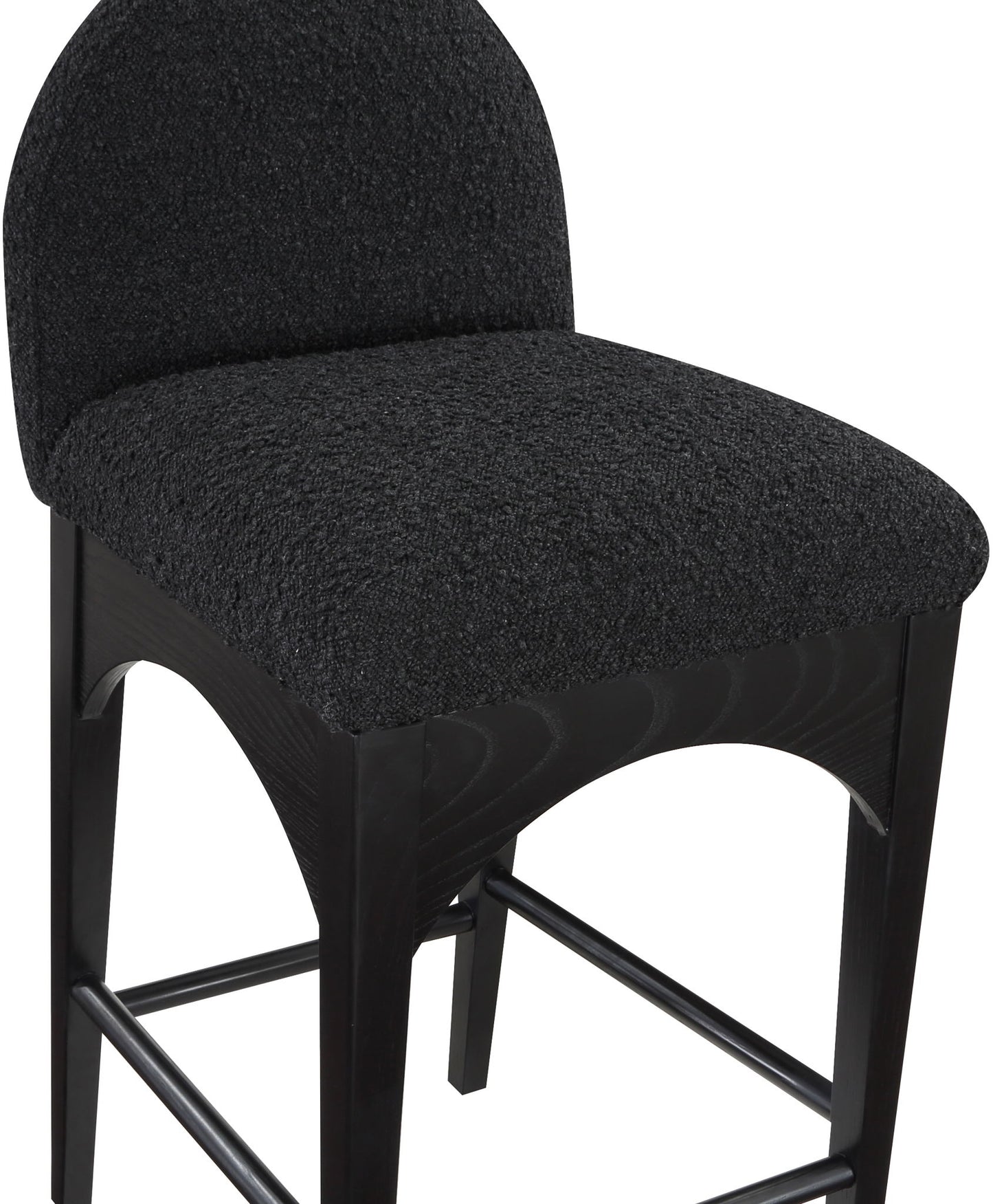 Waldorf - Boucle Stool With Black Legs