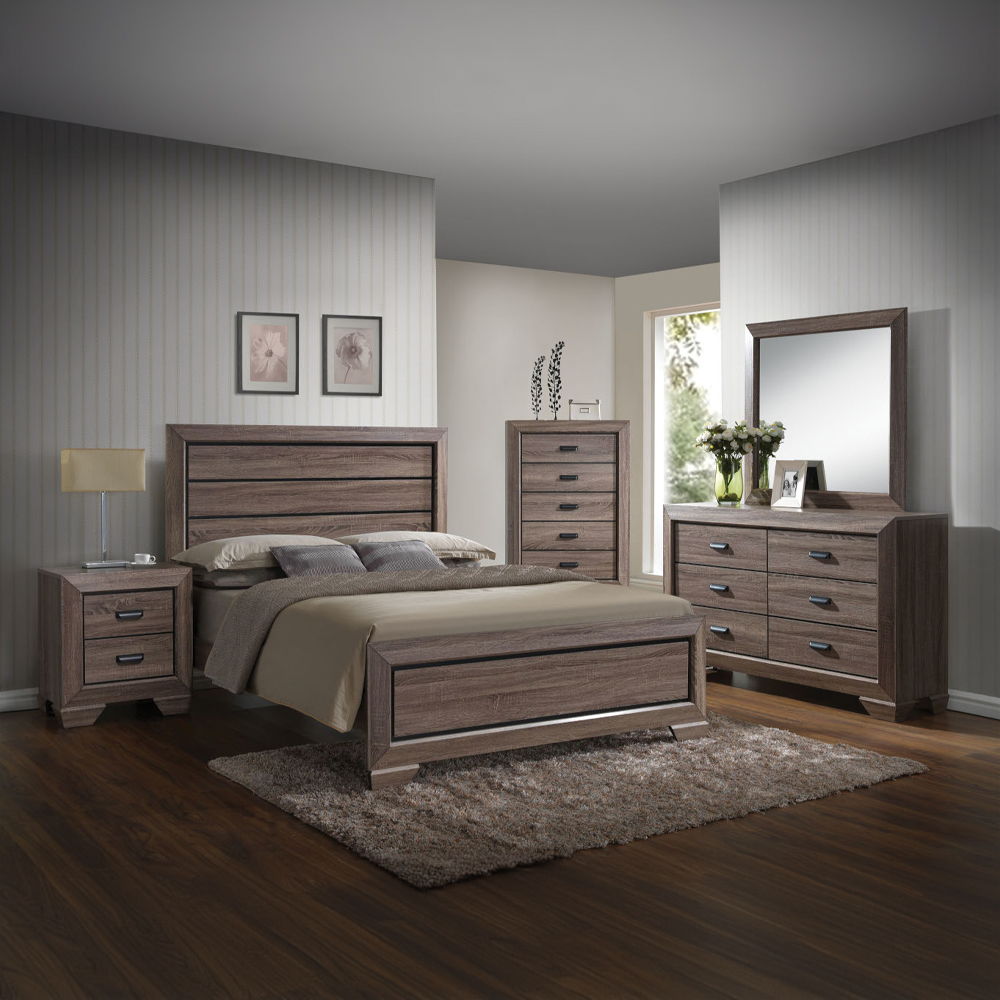 Lyndon - Mirror - Weathered Gray Grain