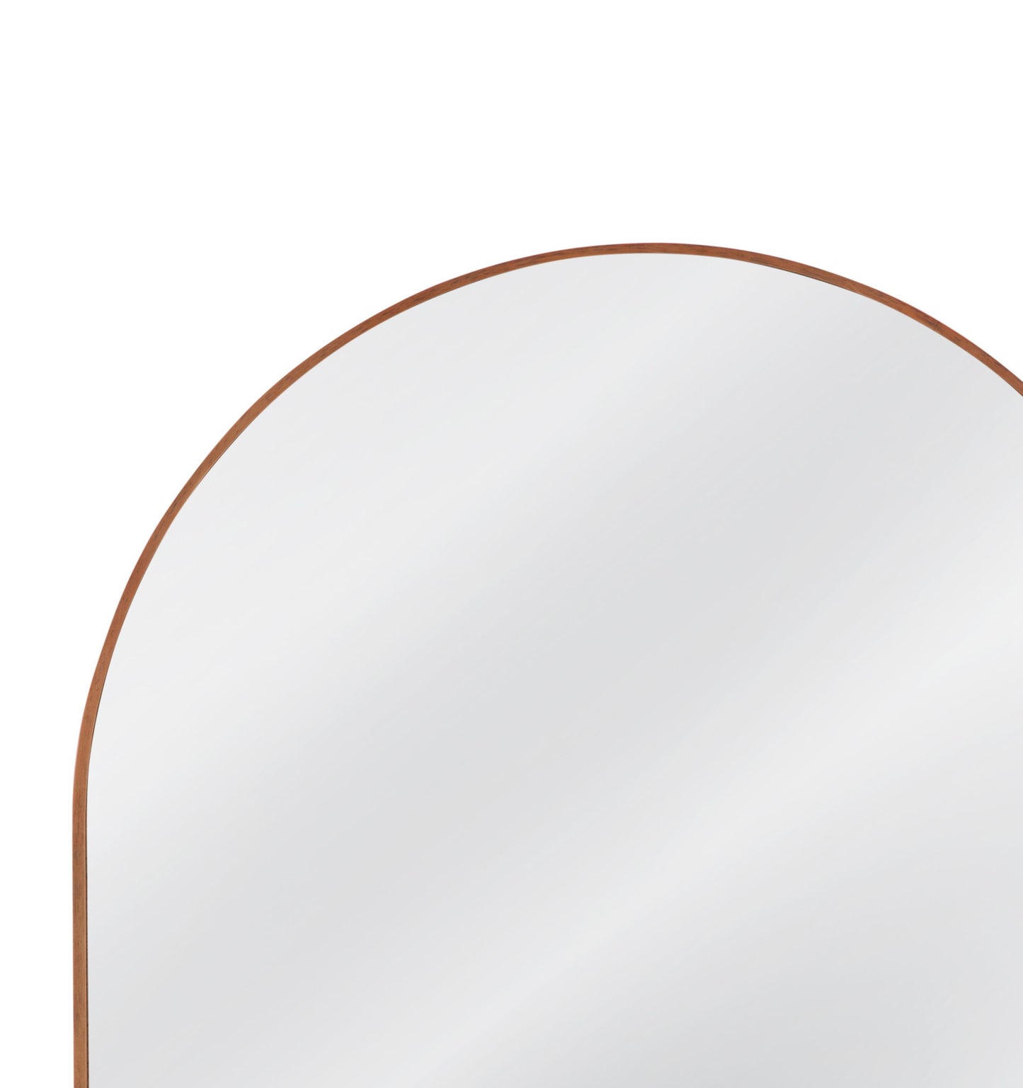 Hazel - Arched Mantel Mirror - Light Brown