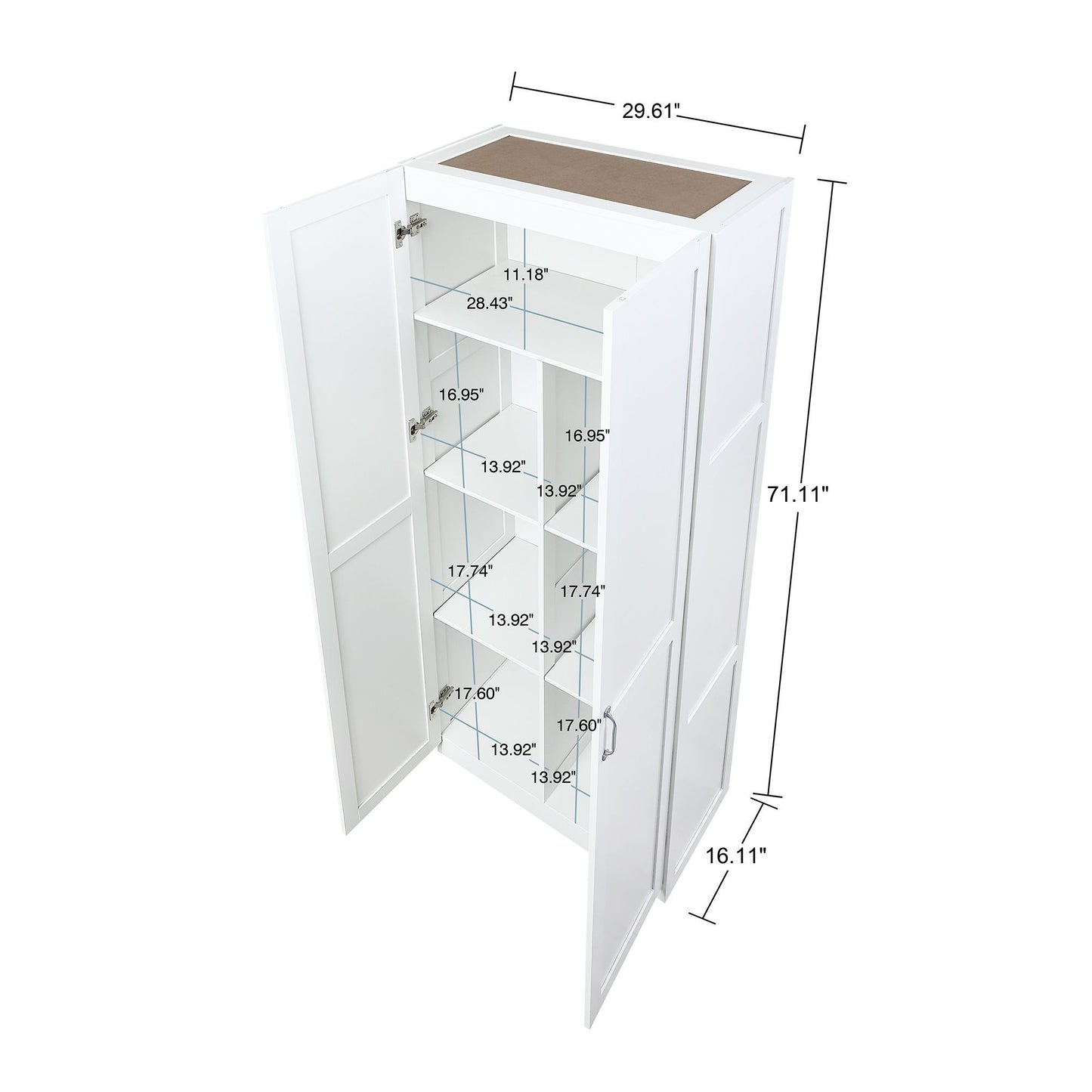 Manhattan Cornelia - Storage Cabinet With 7 Shelves
