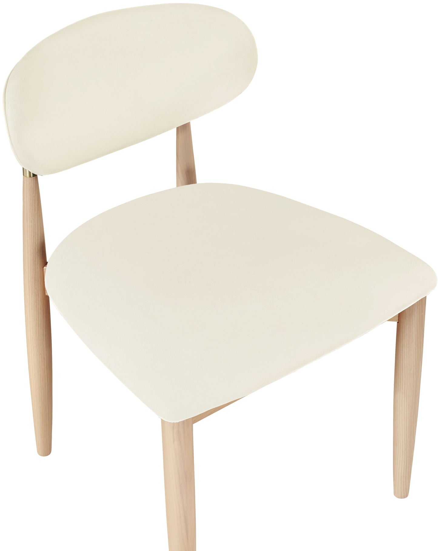 Riccio - Faux Leather Dining Side Chair (Set of 2) - Natural Frame