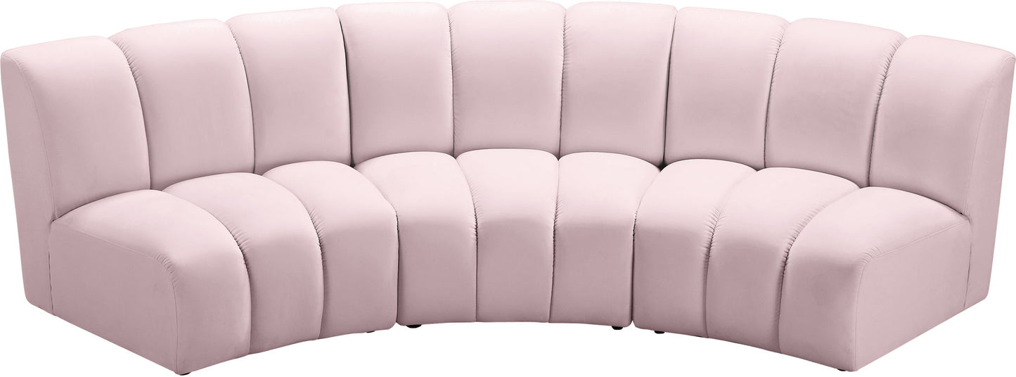 Infinity - 3 Piece Velvet Modular Sectional