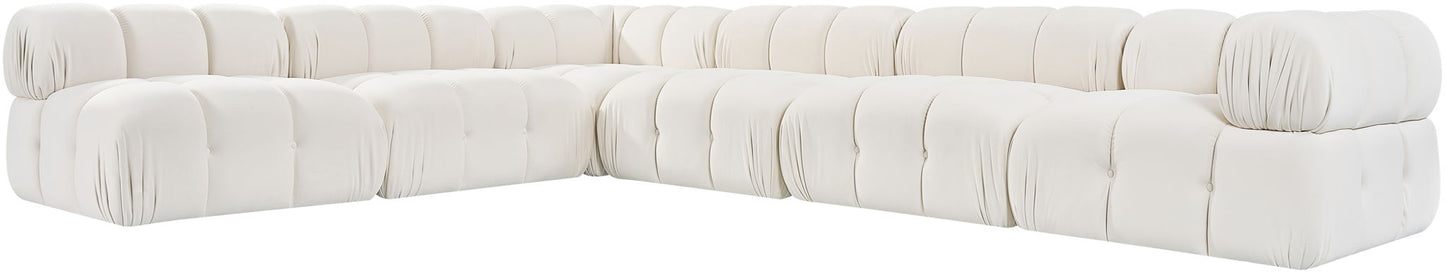 Orin - Velvet 6 Piece Modular L-Shaped Sectional
